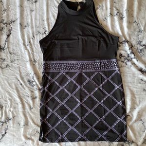 Black and Grey Cocktail Dress